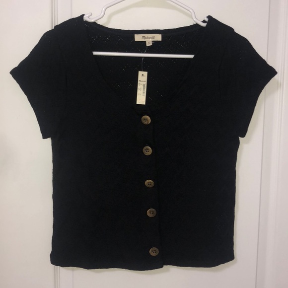 Madewell Tops - Madewell Black Top With Buttons